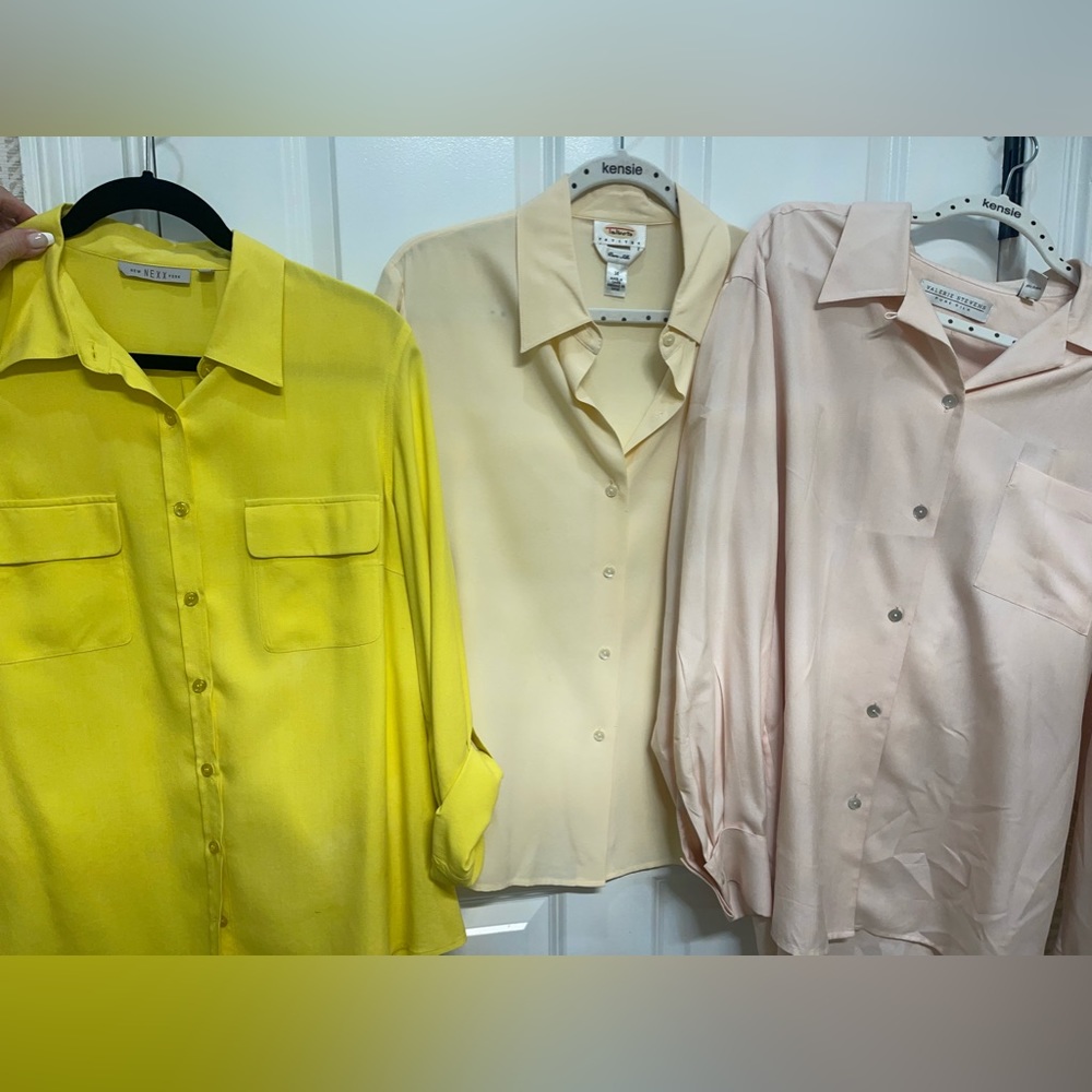 3 Pure Silk Button Downs Bundle! Size large